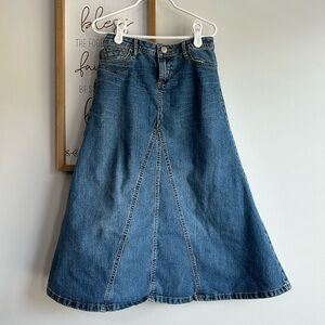 Girls blue jeans skirt